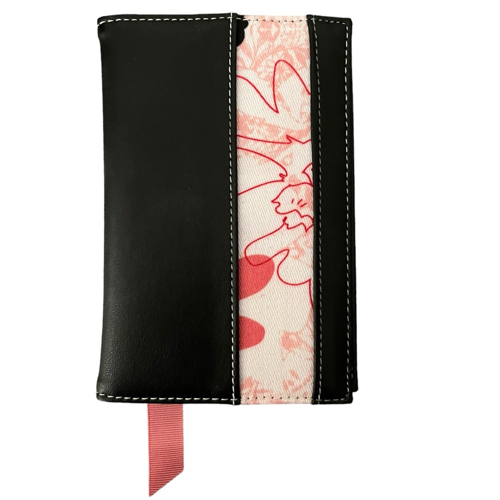 Mary Kay Passport ID Holder Wallet Black Pink Floral  Case